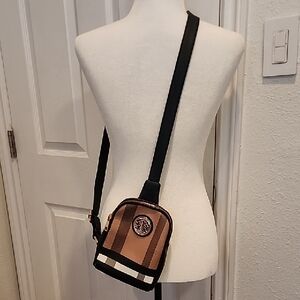 Stylish Brown and Black Crossbody Bag